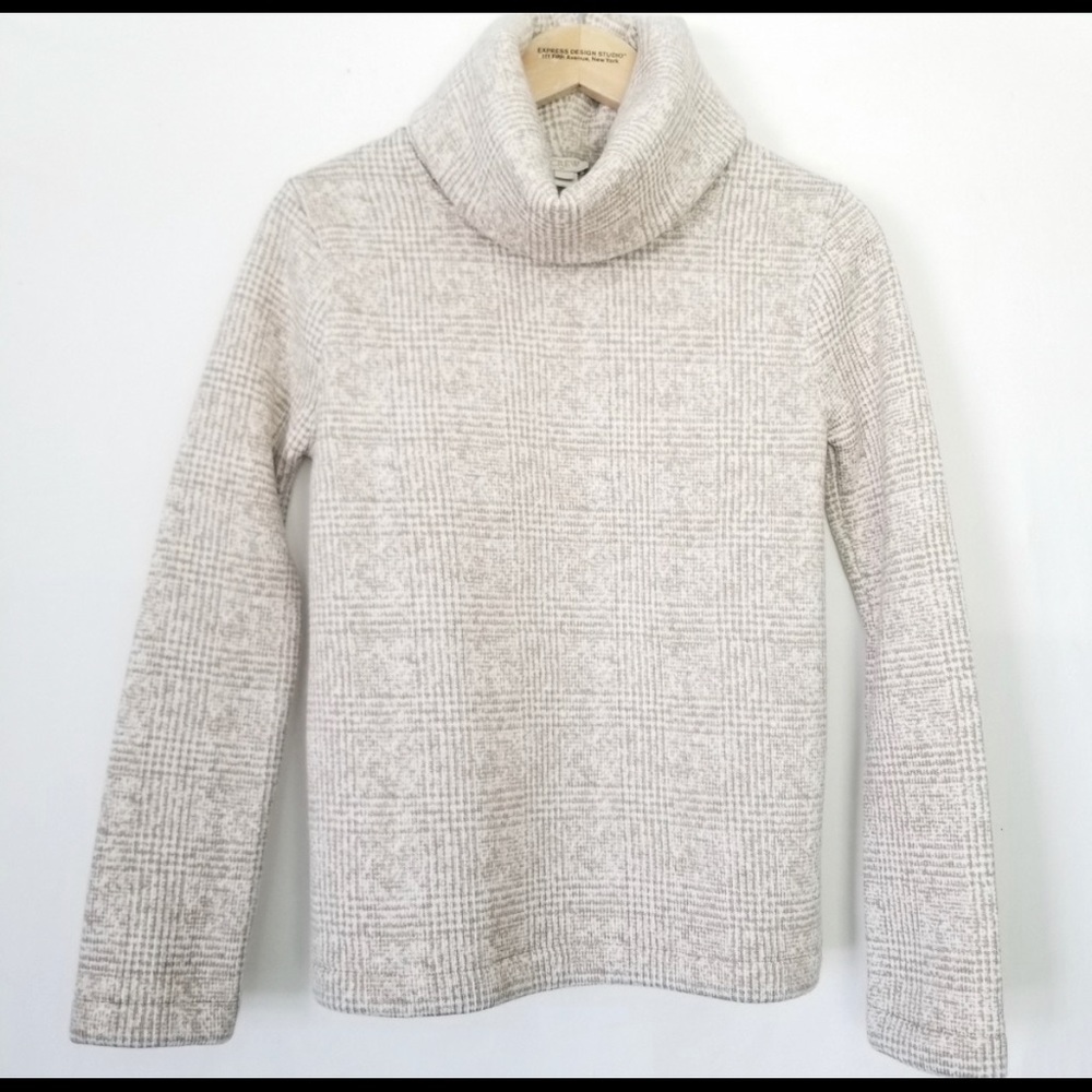 J.Crew | Tan Cowl Neck Knit Fleece Soft & Cozy